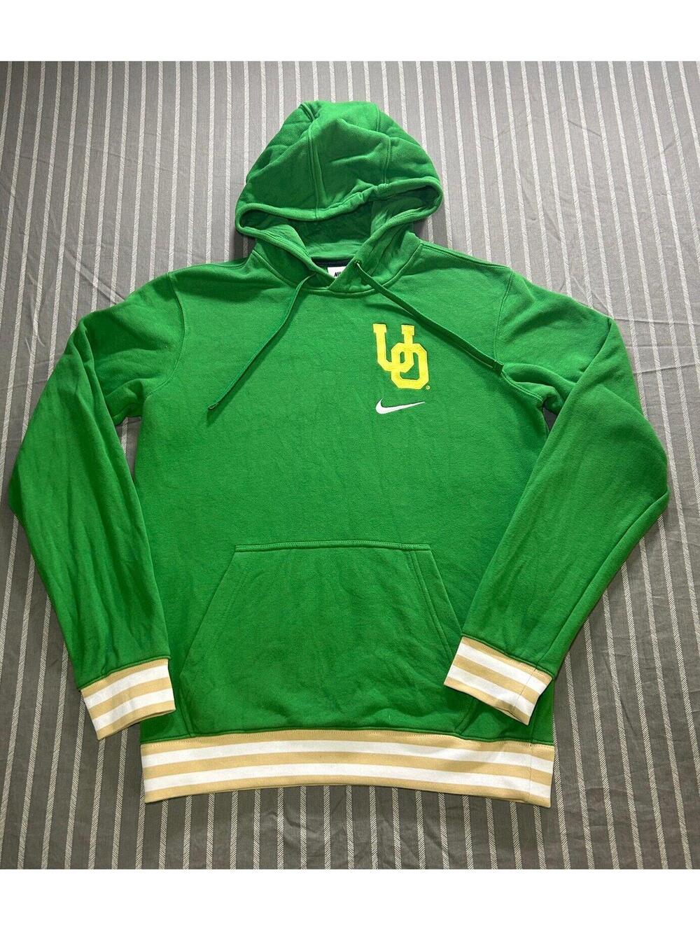 Nike Green Oregon Ducks Retro/Legacy Club Fleece Pullover Hoodie Men's Small